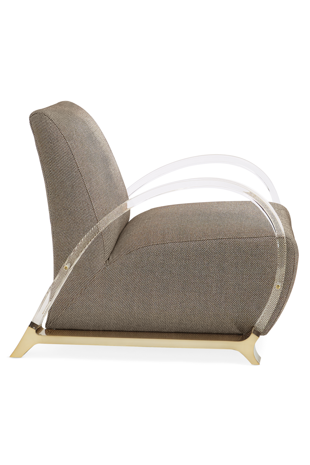 Acrylic Armed Lounge Chair | Caracole Arch Support | Caracole.eu.com