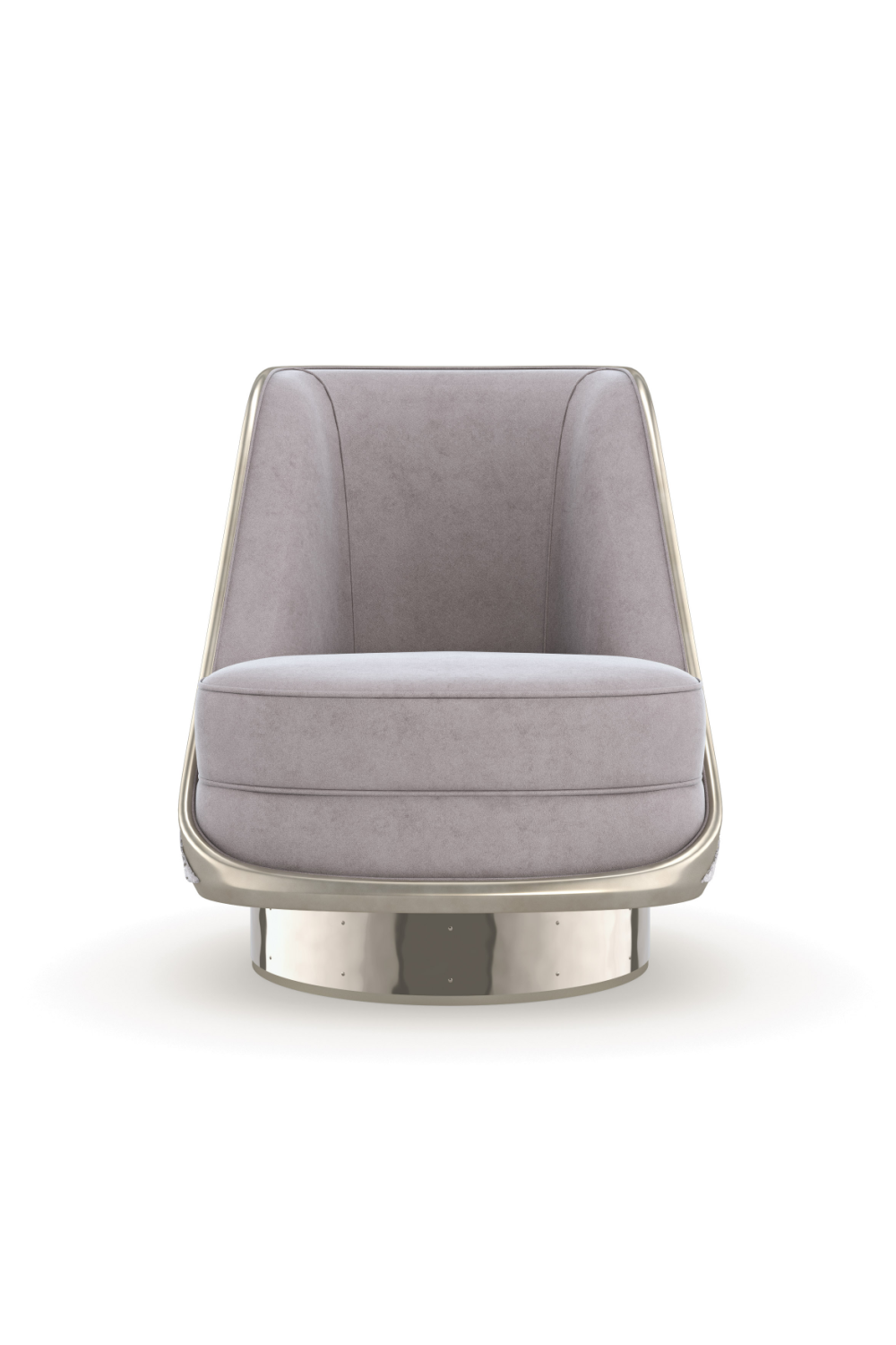 Gray Velvet Swivel Chair | Caracole Go For A Spin | Caracole.eu.com