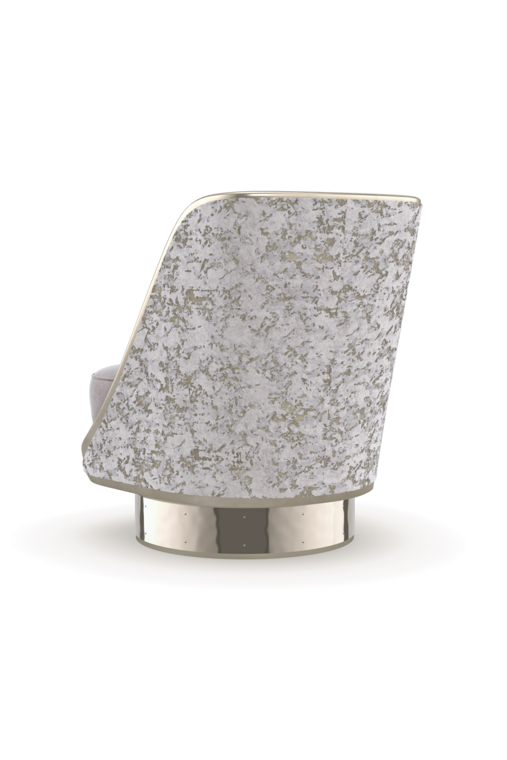 Gray Velvet Swivel Chair | Caracole Go For A Spin | Caracole.eu.com