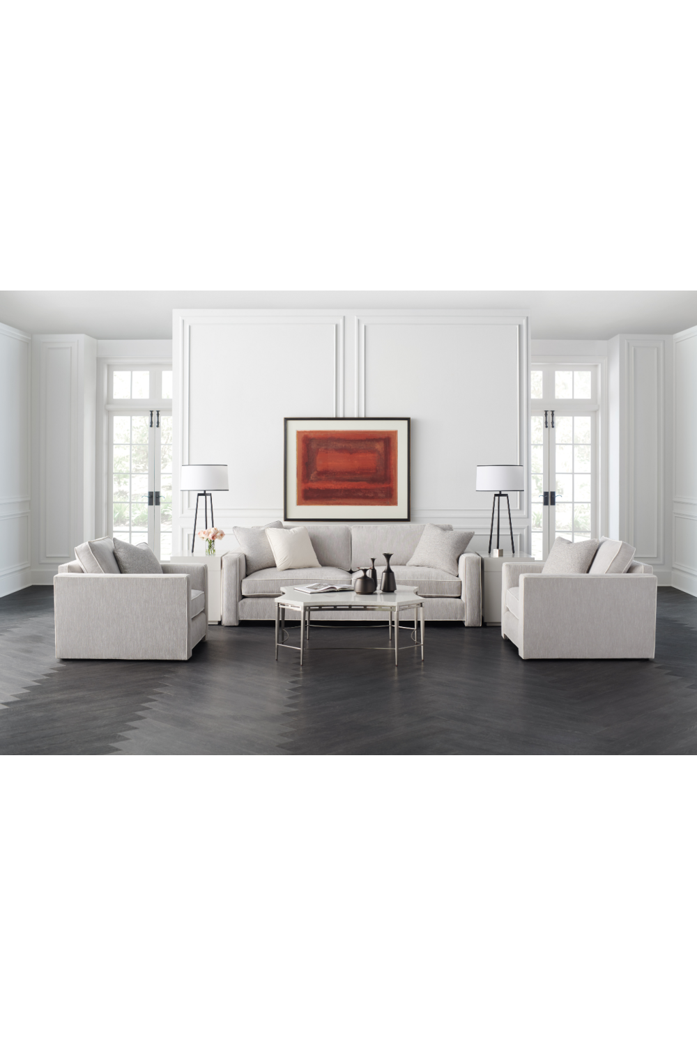 Taupe Modern Sofa | Caracole Welt Played | Caracole.eu.com