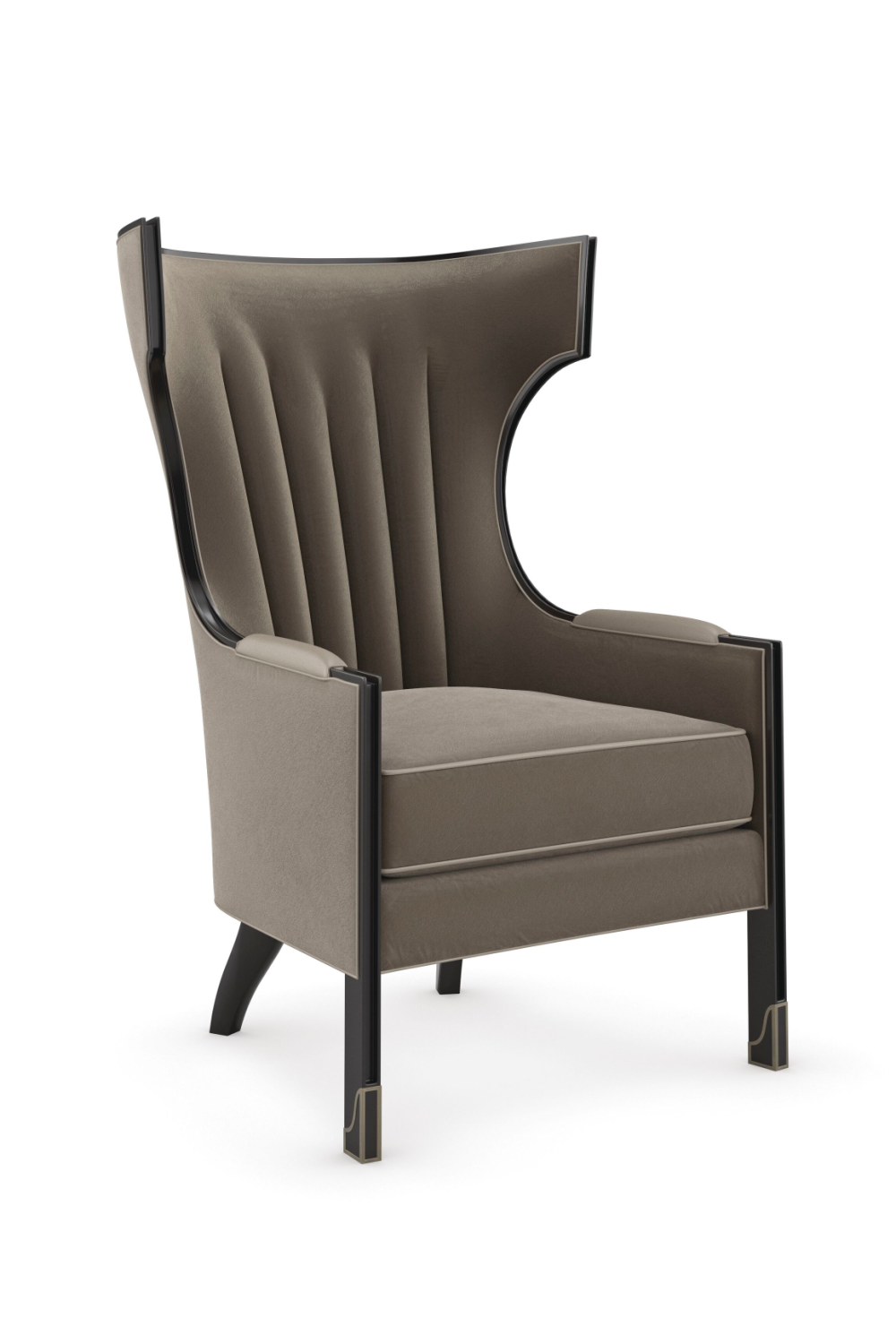 Gray Velvet Wingback Chair | Caracole Wing Tip | Caracole.eu.com