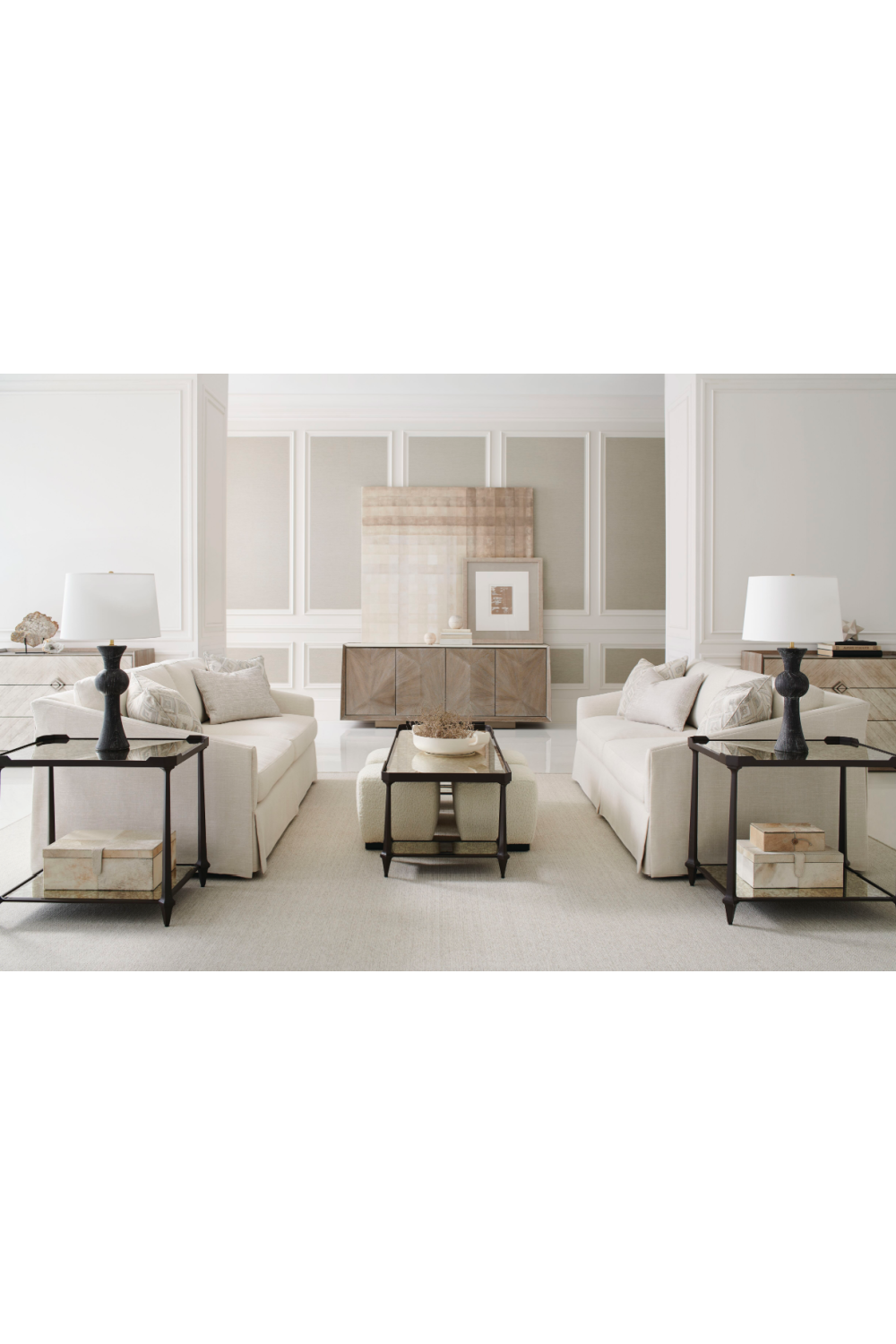 White Square Ottoman | Caracole Marshmallow | Caracole.eu.com