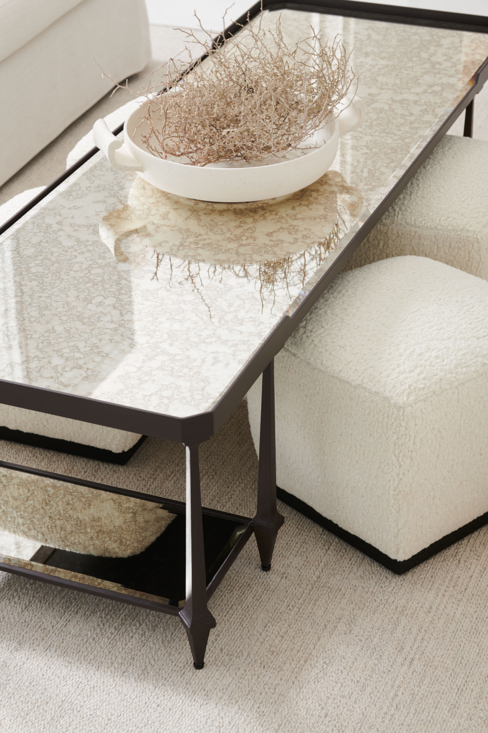 White Square Ottoman | Caracole Marshmallow | Caracole.eu.com