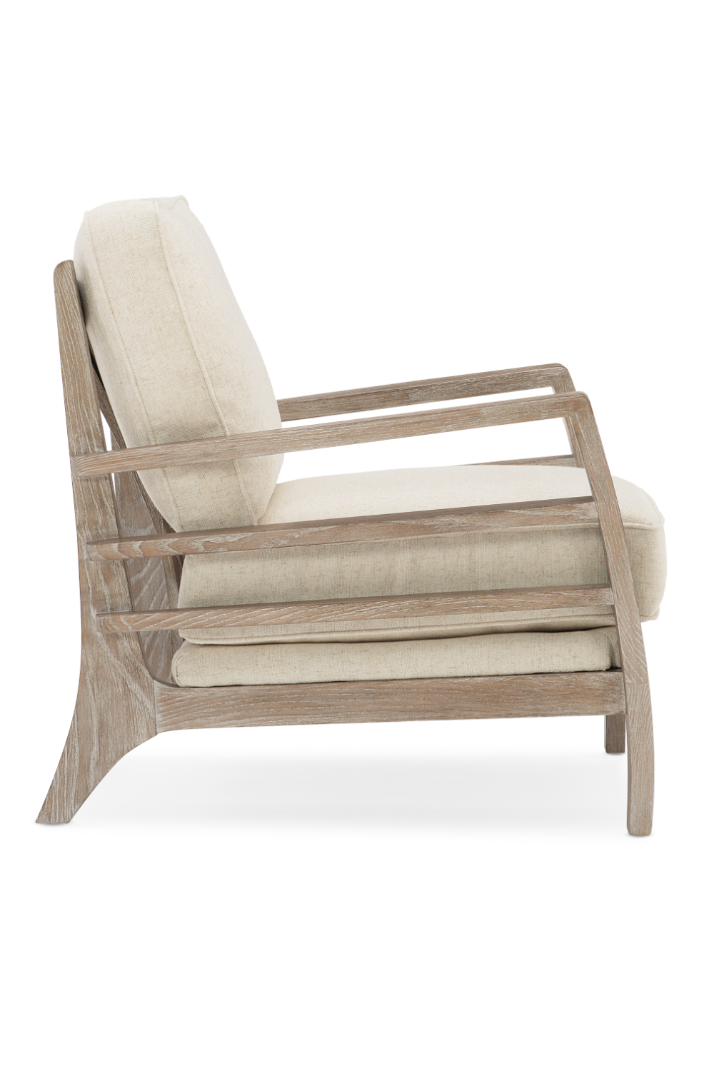 Wooden Cushioned Lounge Chair | Caracole Slatitude | Caracole.eu.com