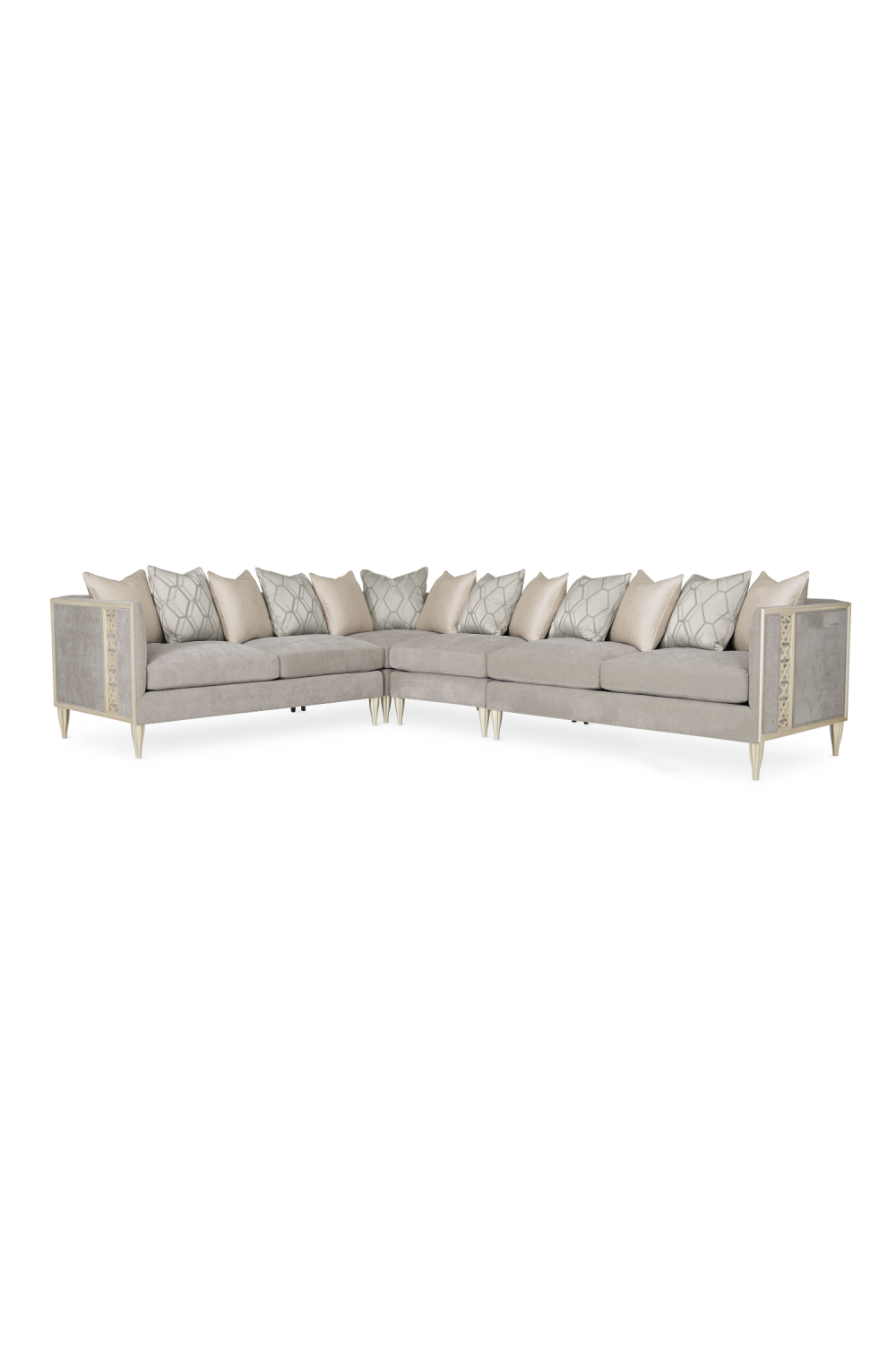 Taupe Modern Sectional Sofa | Caracole Fret Knot | Caracole.eu.com