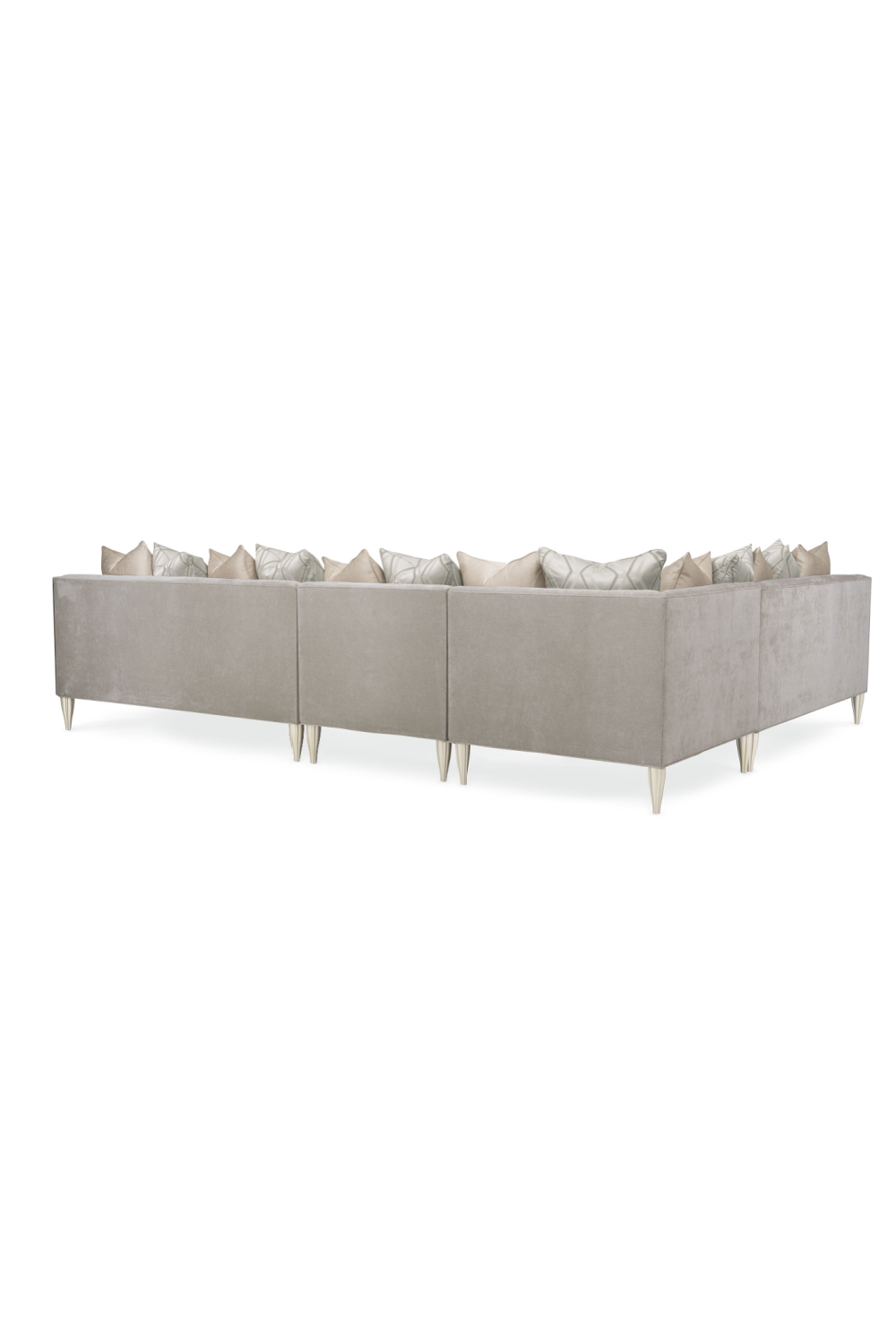 Taupe Modern Sectional Sofa | Caracole Fret Knot | Caracole.eu.com
