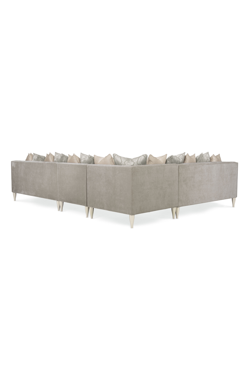 Taupe Modern Sectional Sofa | Caracole Fret Knot | Caracole.eu.com
