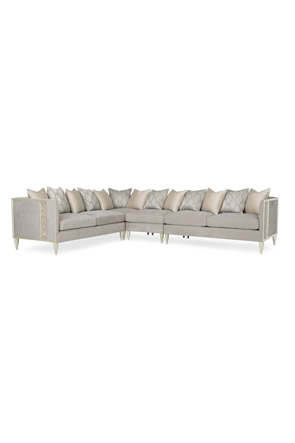 Taupe Modern Sectional Sofa | Caracole Fret Knot | Caracole.eu.com