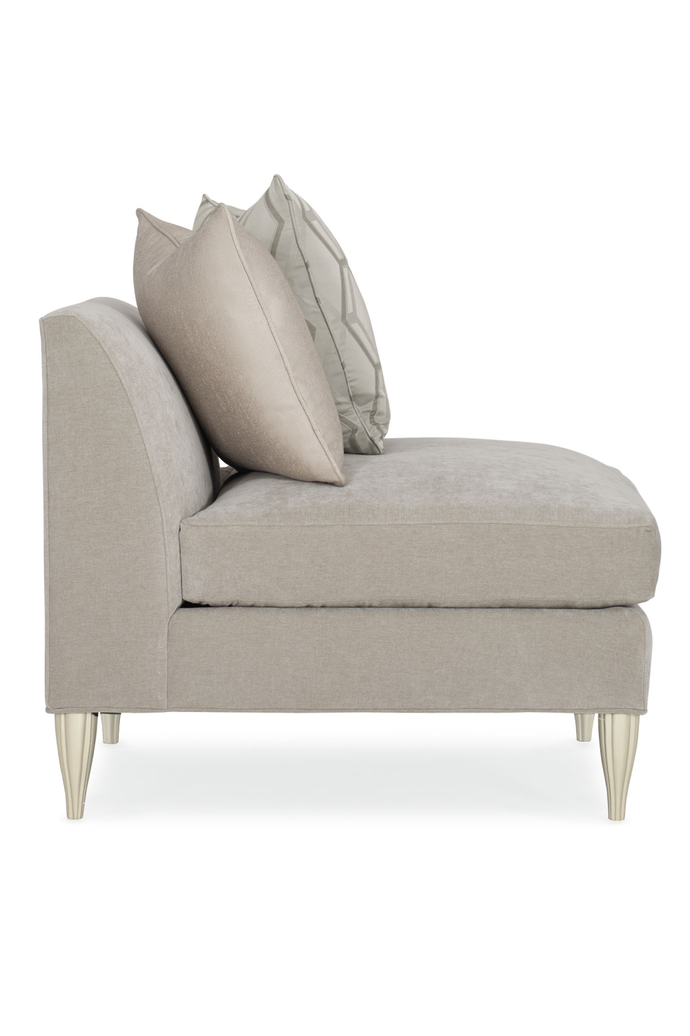Taupe Modern Sectional Sofa | Caracole Fret Knot | Caracole.eu.com