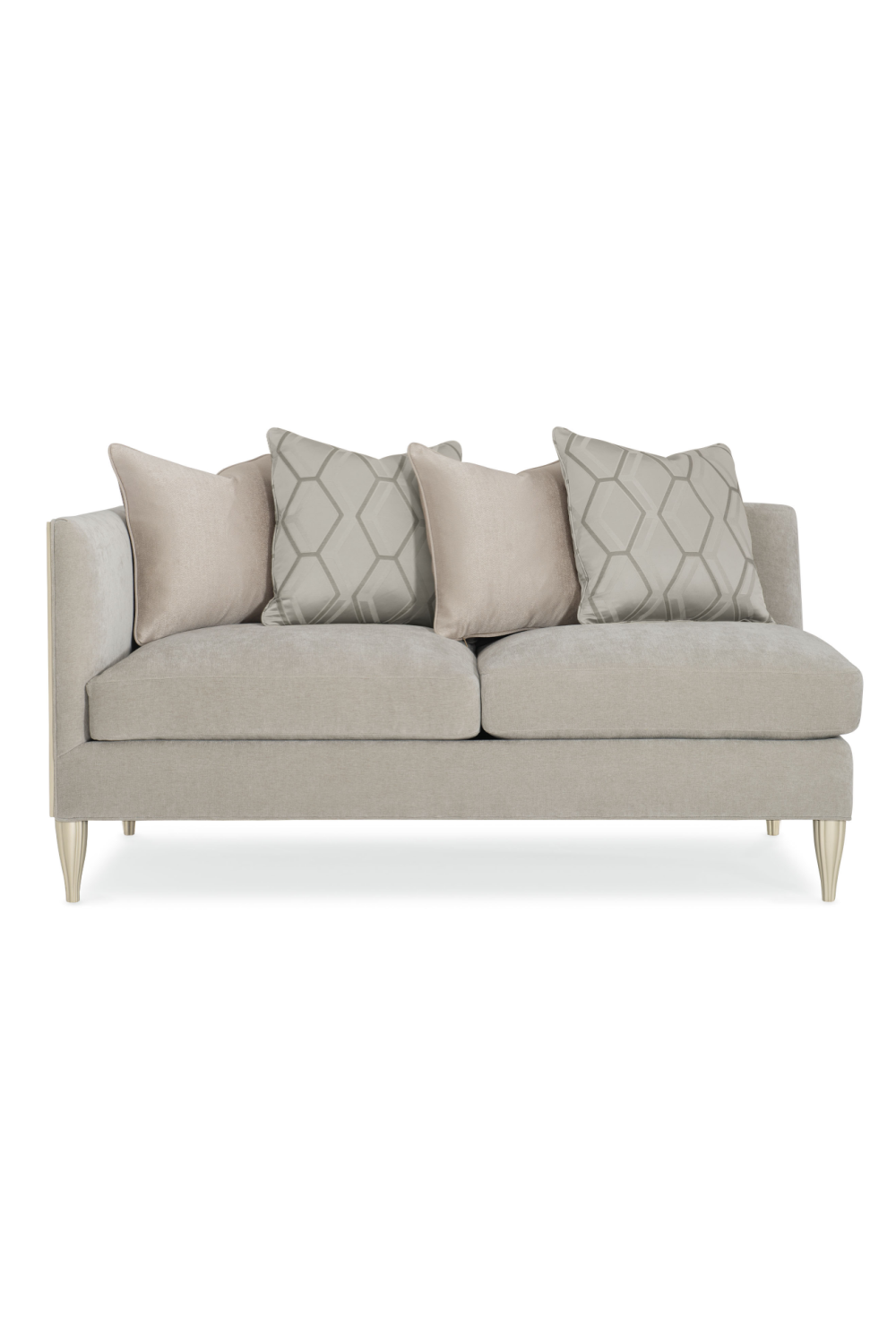 Taupe Modern Sectional Sofa | Caracole Fret Knot | Caracole.eu.com