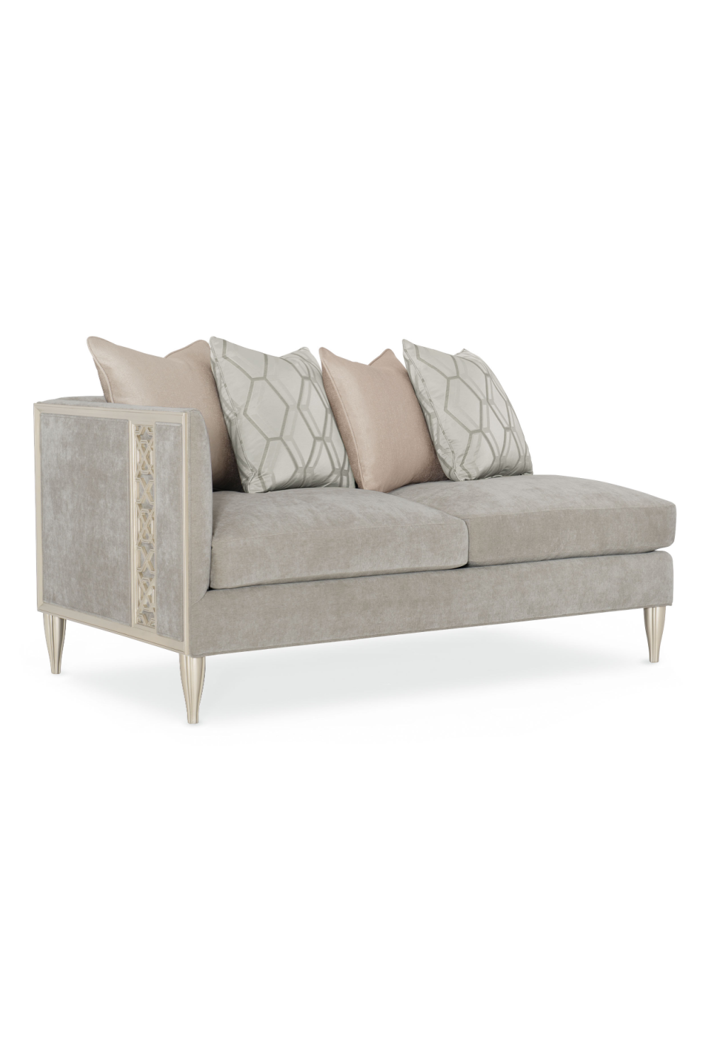 Taupe Modern Sectional Sofa | Caracole Fret Knot | Caracole.eu.com