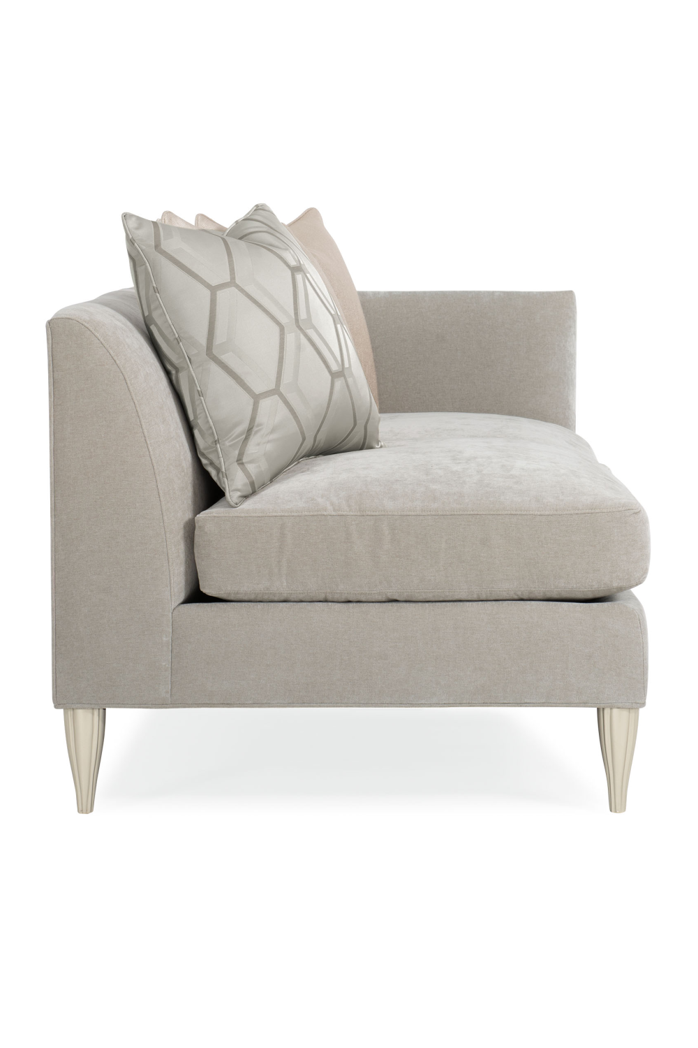 Taupe Modern Sectional Sofa | Caracole Fret Knot | Caracole.eu.com