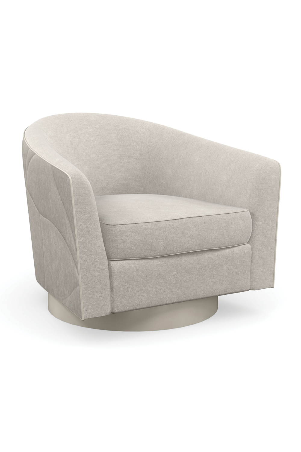 Gray Quilted Swivel Chair | Caracole Fanciful | Caracole.eu.com
