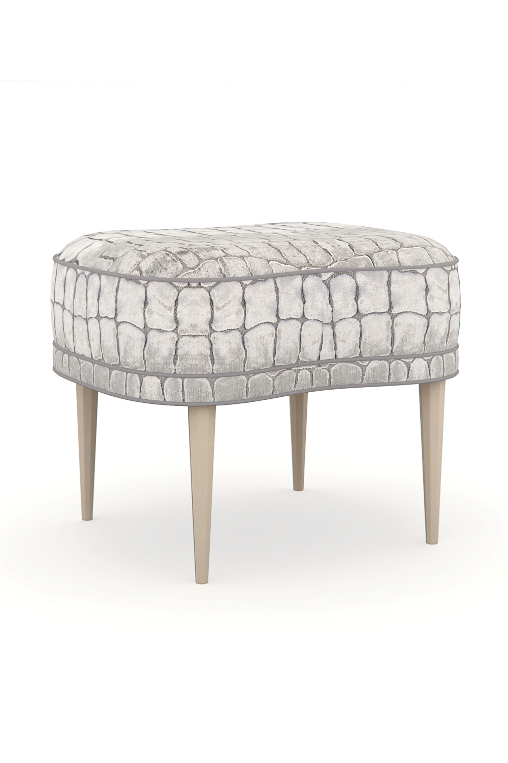 Mosaic Velvet Accent Ottoman | Caracole Multiple Choice | Caracole.eu.com