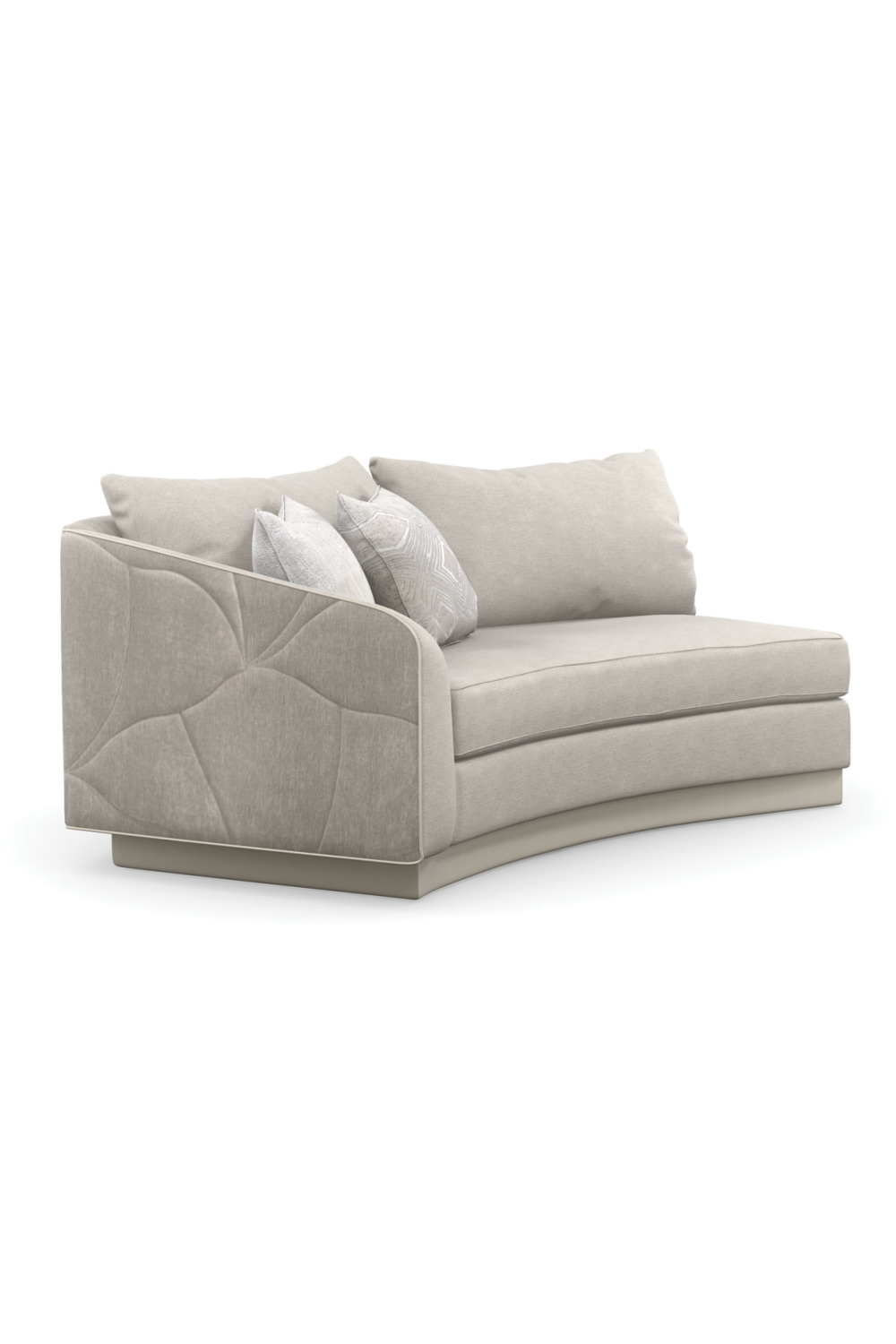 Gray Quilted Curve Loveseat | Caracole Fanciful | Caracole.eu.com