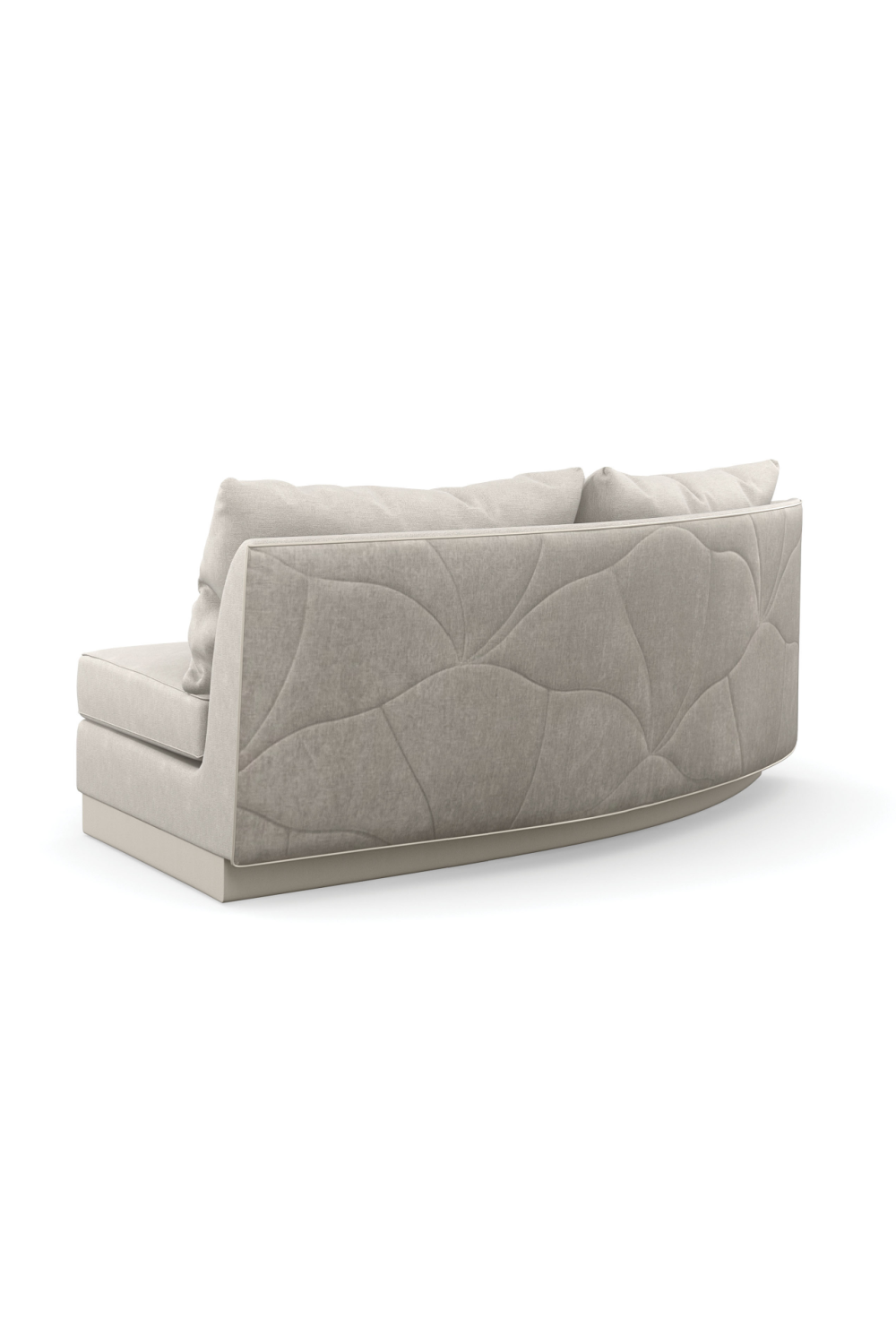 Gray Quilted Curve Loveseat | Caracole Fanciful | Caracole.eu.com