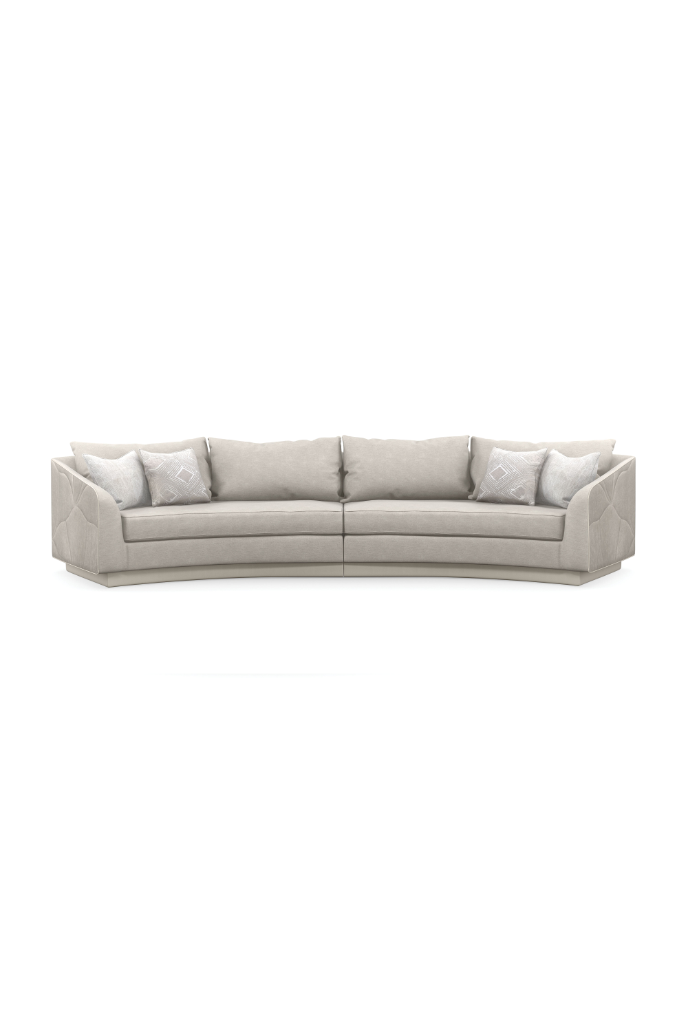 Gray Quilted Curve Loveseat | Caracole Fanciful | Caracole.eu.com