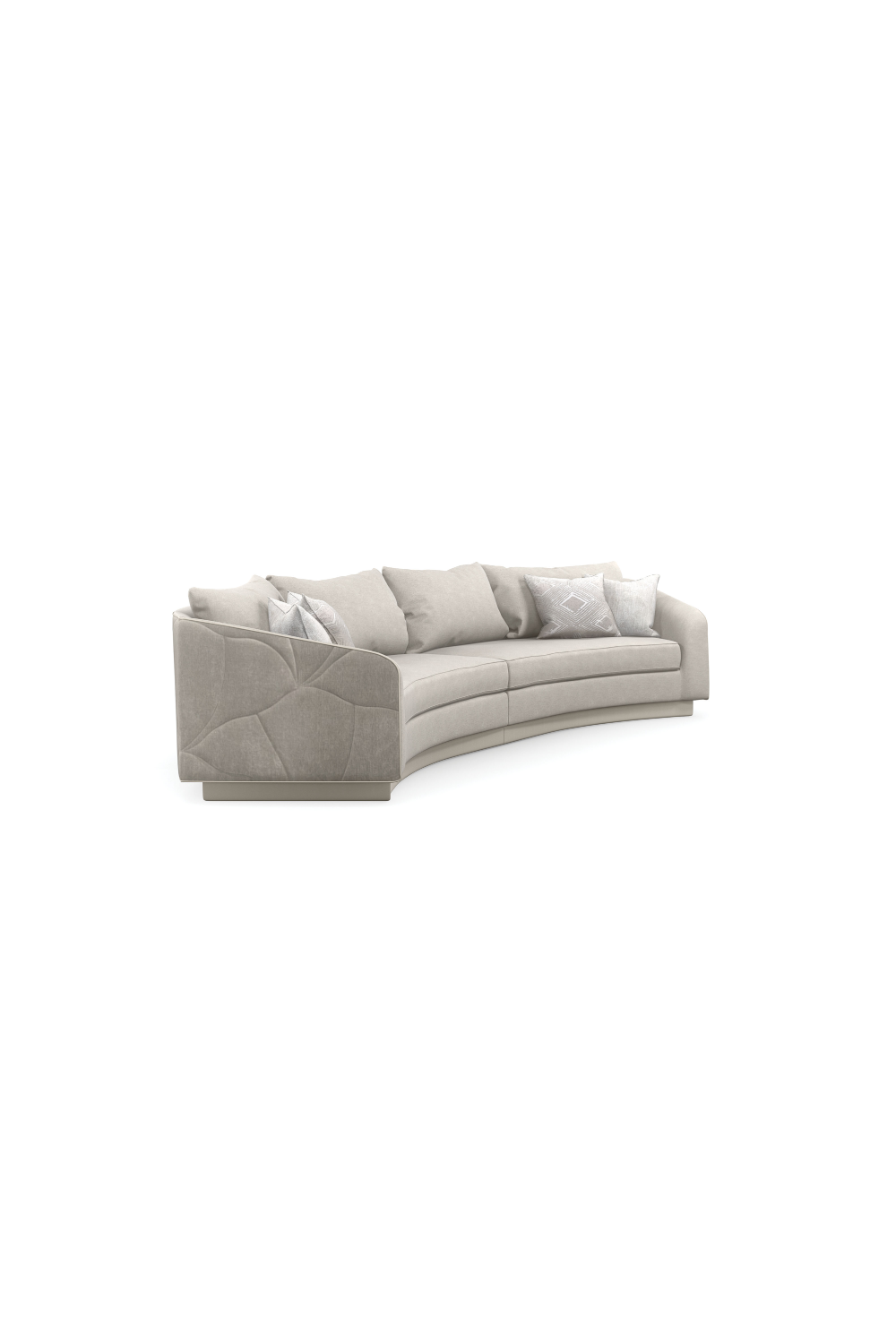 Gray Quilted Curve Loveseat | Caracole Fanciful | Caracole.eu.com