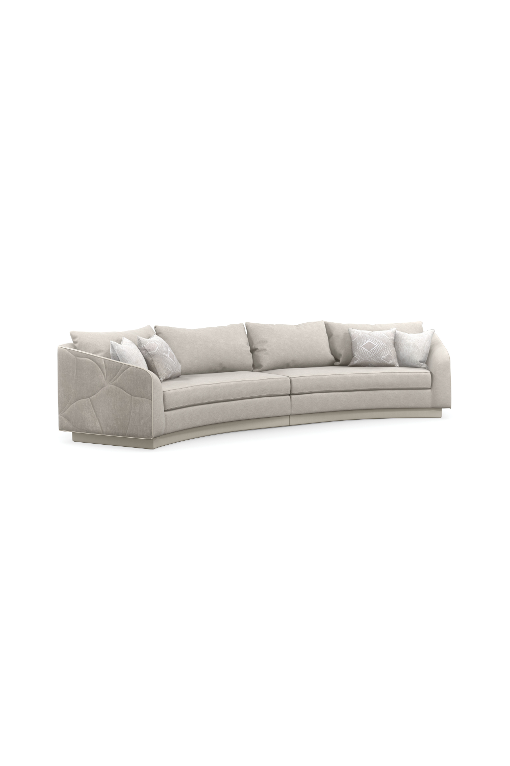 Gray Quilted Curve Loveseat | Caracole Fanciful | Caracole.eu.com