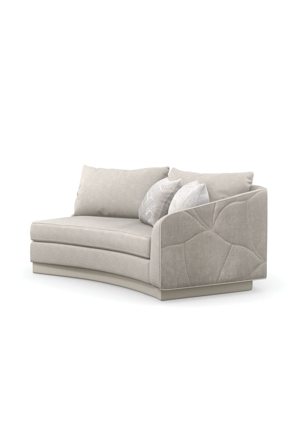 Gray Quilted Curve Loveseat | Caracole Fanciful | Caracole.eu.com