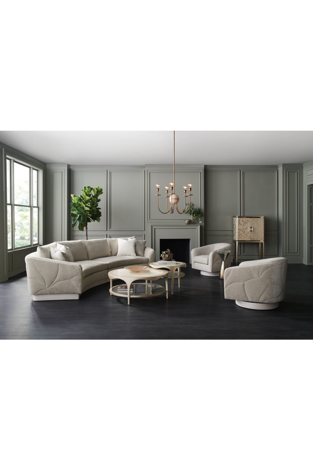 Gray Quilted Sectional Sofa | Caracole Fanciful | Caracole.eu.com