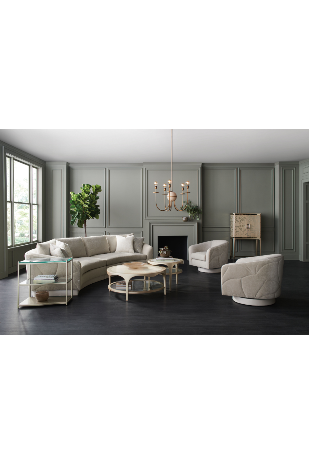 Gray Quilted Sectional Sofa | Caracole Fanciful | Caracole.eu.com