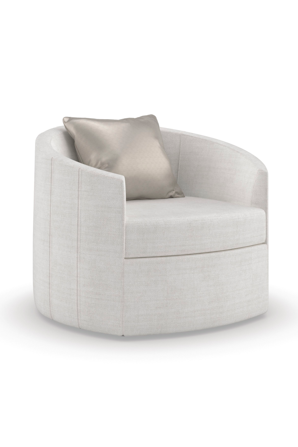 Gray Rounded Swivel Chair | Caracole You Complete Me | Caracole.eu.com