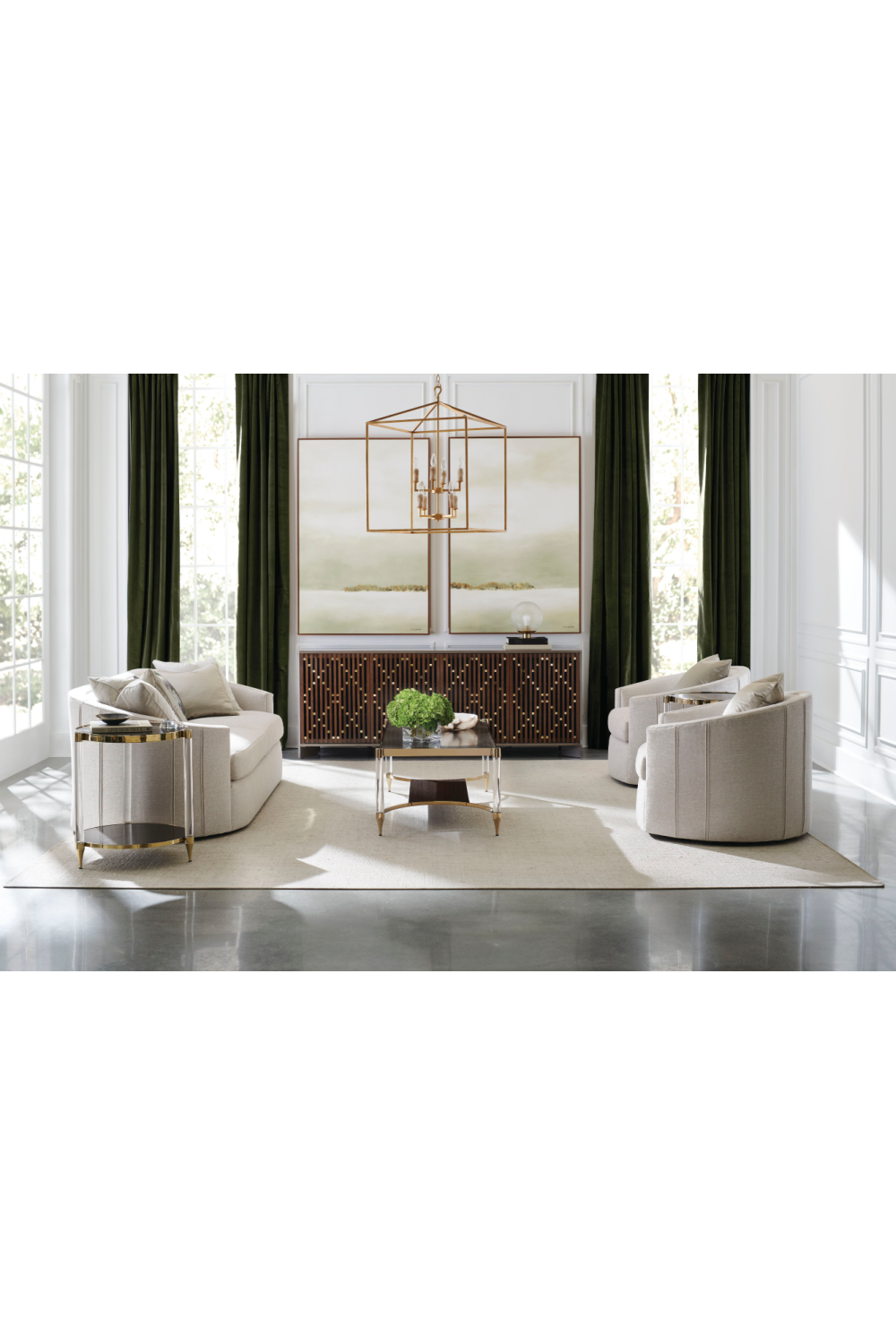 Gray Rounded Swivel Chair | Caracole You Complete Me | Caracole.eu.com