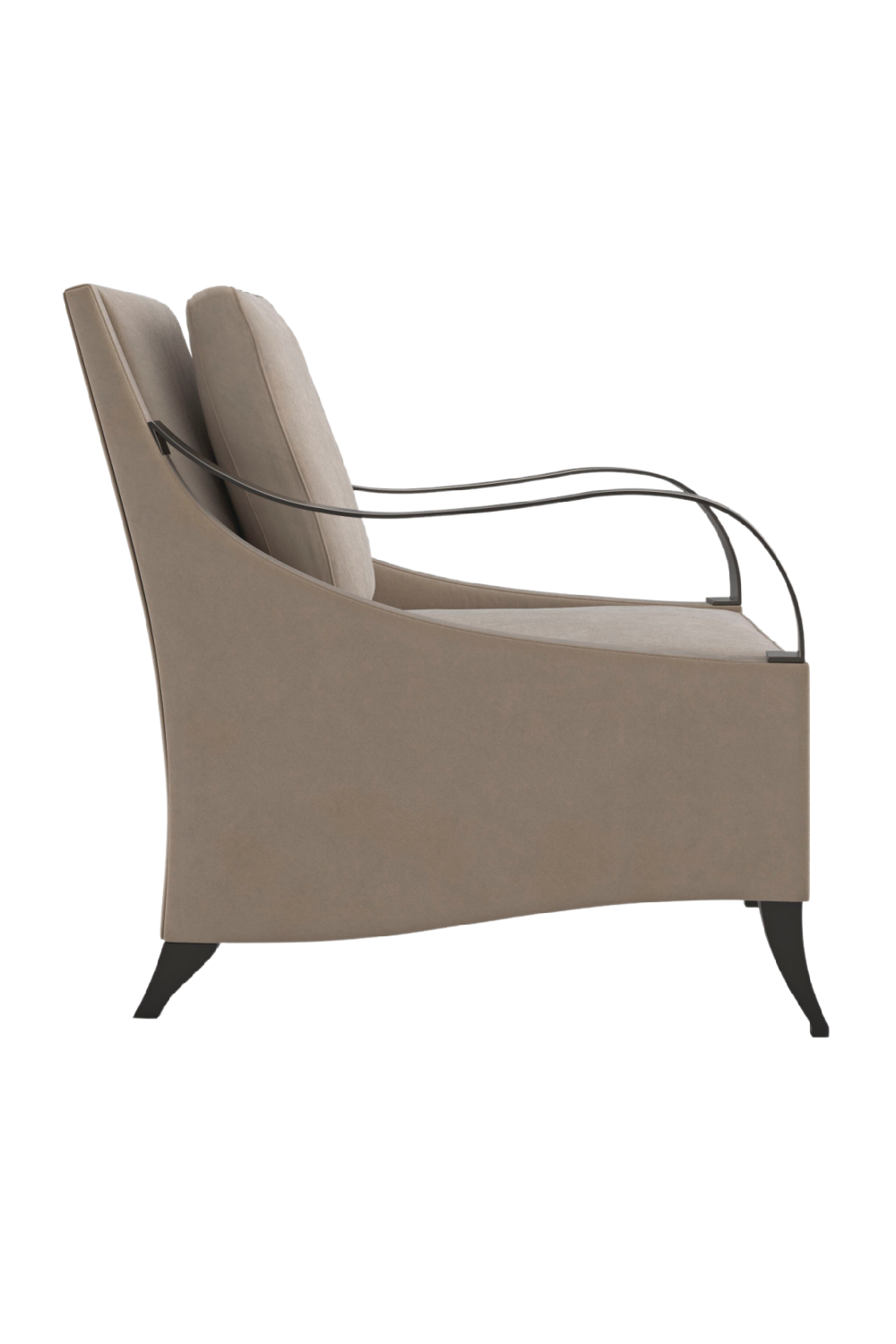 Brown Velvet Lounge Chair | Caracole Slippery Slope | Caracole.eu.com