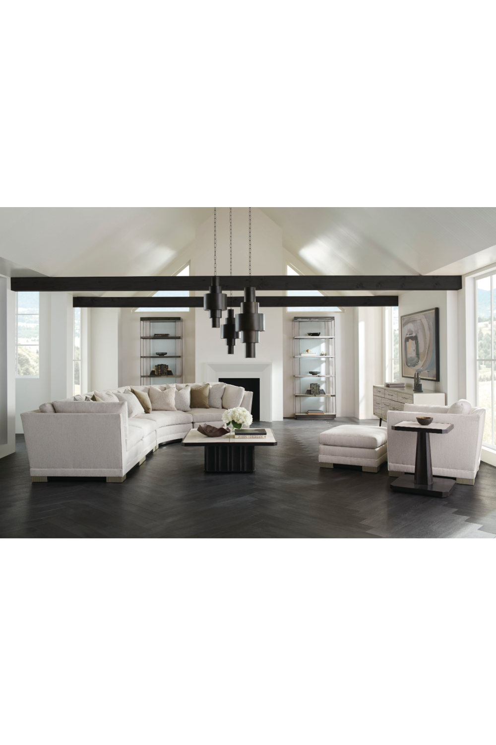 Chenille Modern Ottoman | Caracole Deep Retreat | Caracole.eu.com