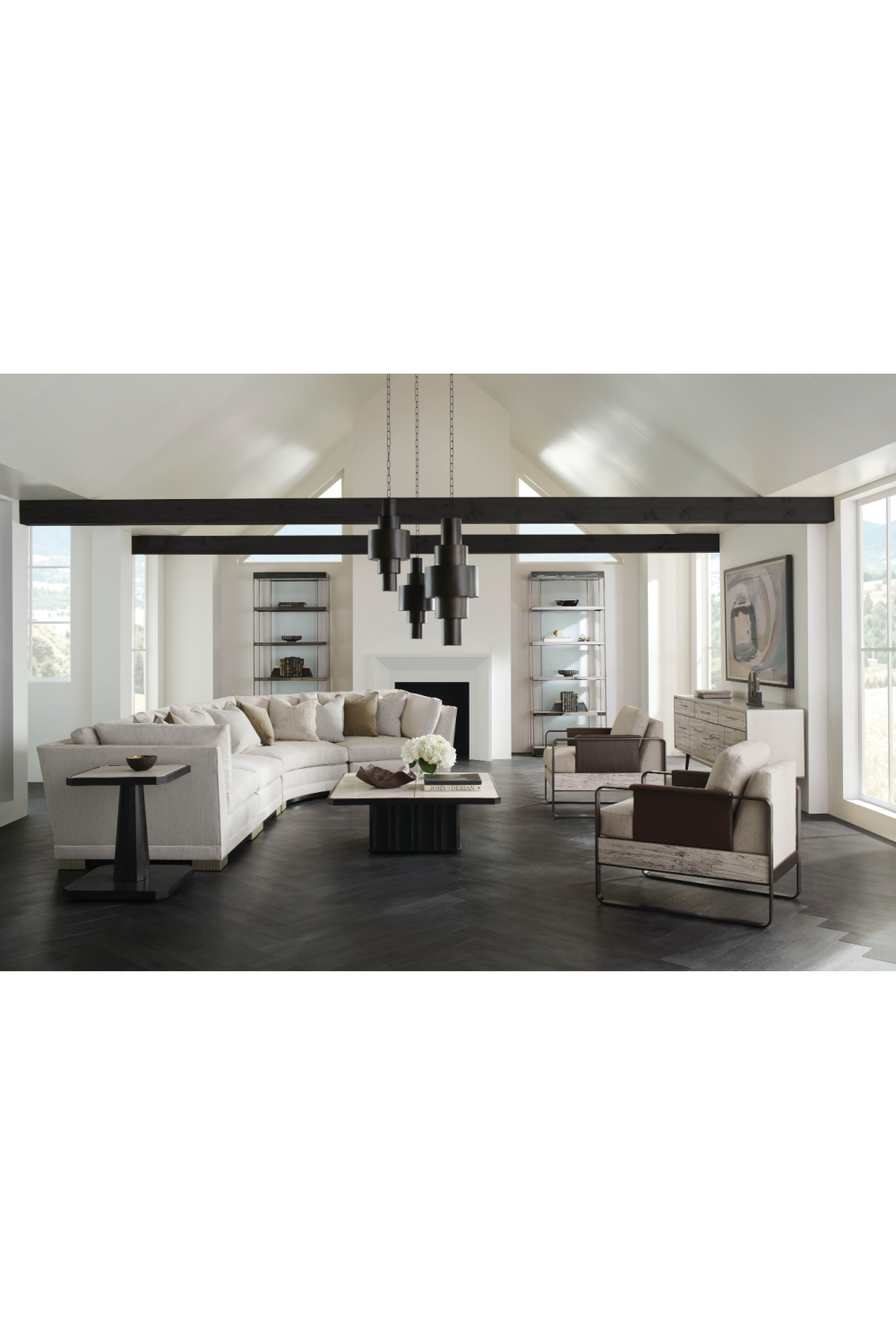 Chenille Modern Ottoman | Caracole Deep Retreat | Caracole.eu.com