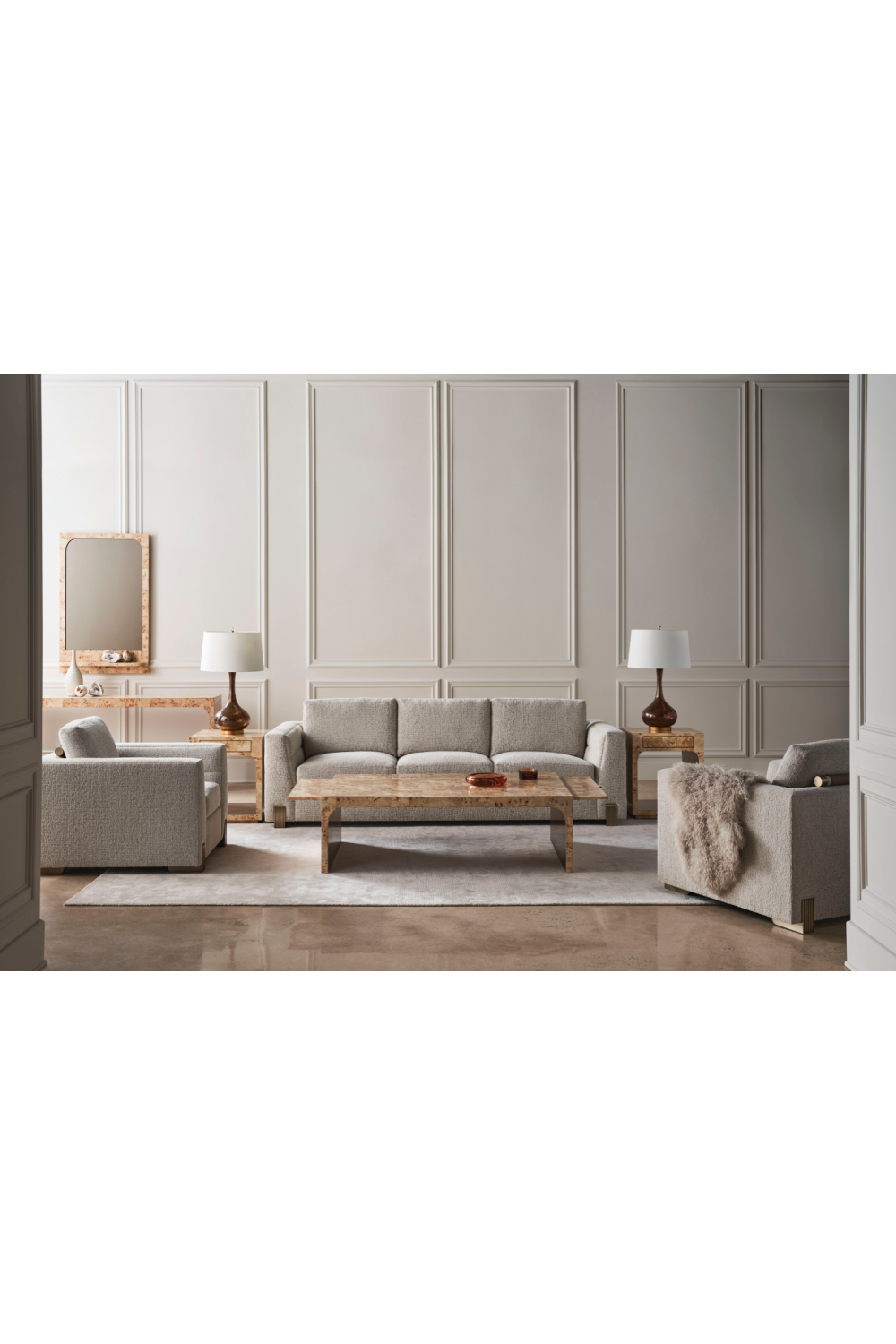 Woven Fabric Lounge Chair | Caracole Counter Balance | Caracole.eu.com