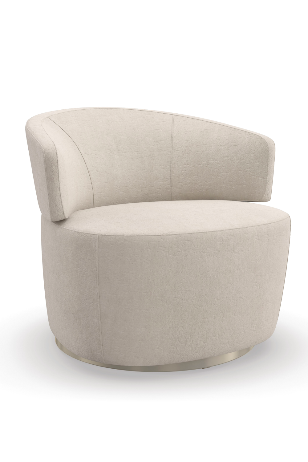 Cream Velvet Swivel Chair | Caracole Olympia | Caracole.eu.com