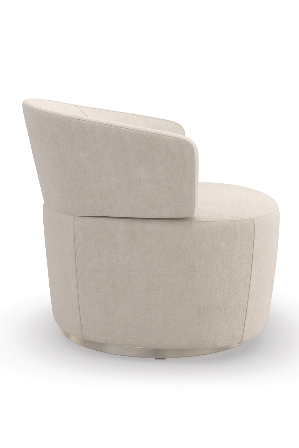 Cream Velvet Swivel Chair | Caracole Olympia | Caracole.eu.com