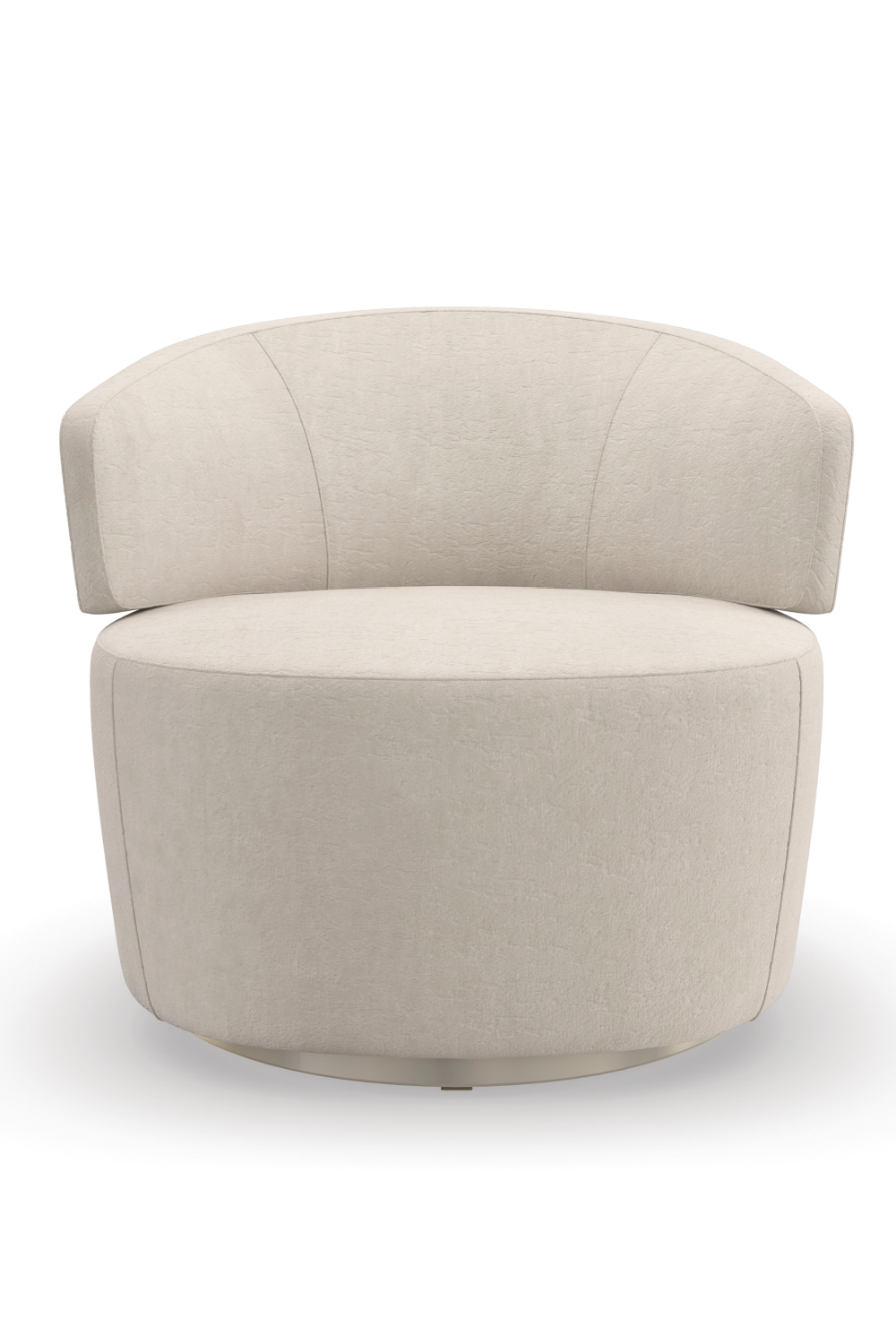 Cream Velvet Swivel Chair | Caracole Olympia | Caracole.eu.com