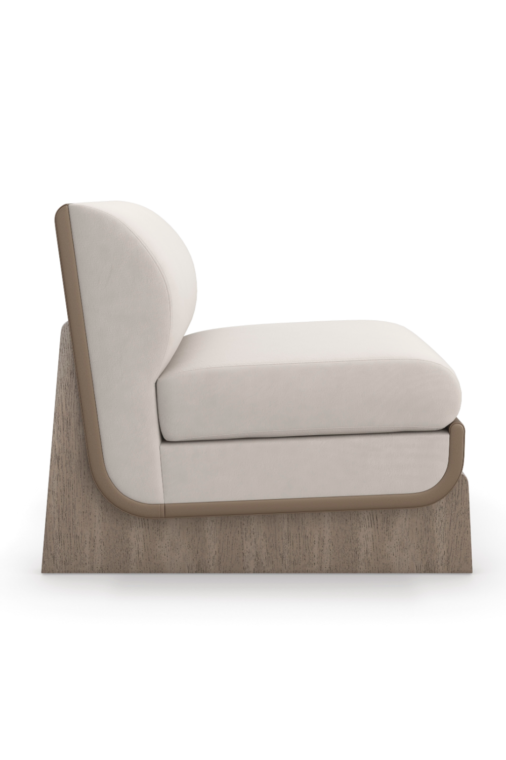 Taupe Velvet Accent Chair | Caracole You Sleigh Me | Caracole.eu.com