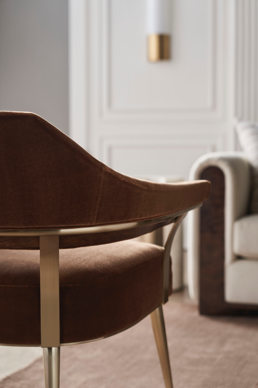 Brown Mohair Accent Chair | Caracole Louisette | Caracole.eu.com