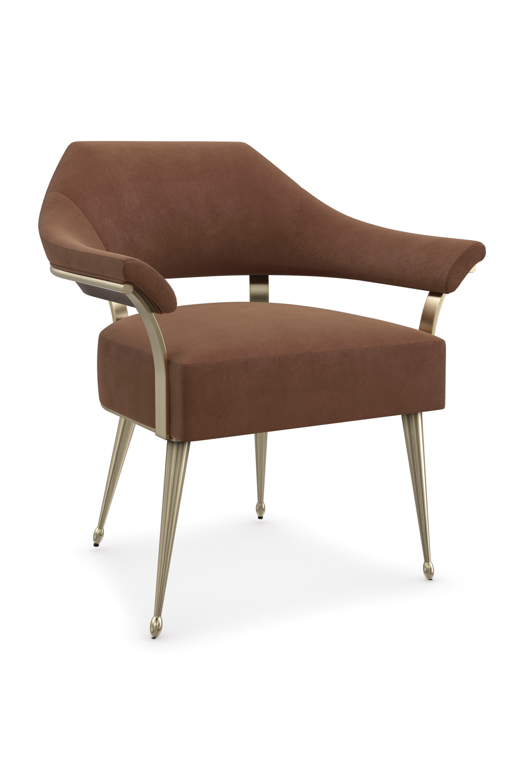 Brown Mohair Accent Chair | Caracole Louisette | Caracole.eu.com