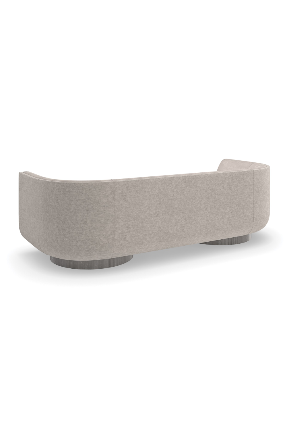 Taupe Velvet Curved Sofa | Caracole Clipper | Caracole.eu.com