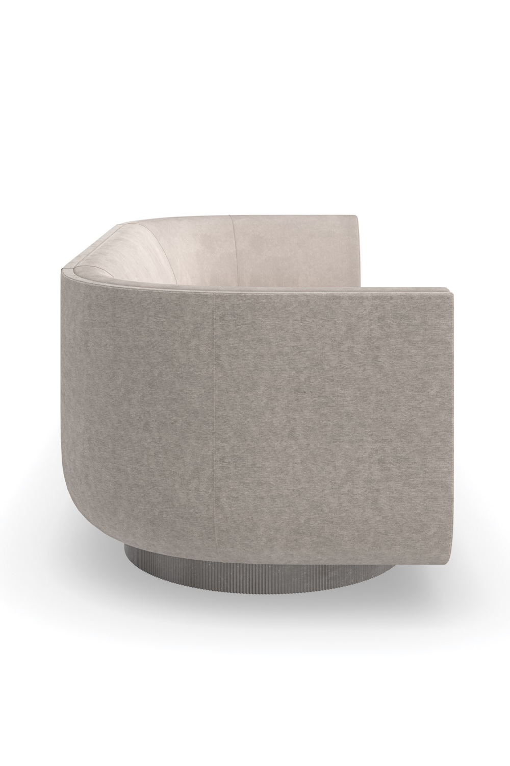 Taupe Velvet Curved Sofa | Caracole Clipper | Caracole.eu.com