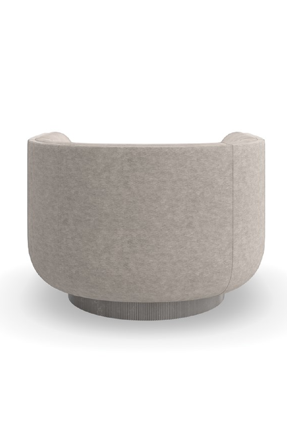 Taupe Velvet Swivel Lounge Chair | Caracole Clipper | Caracole.eu.com