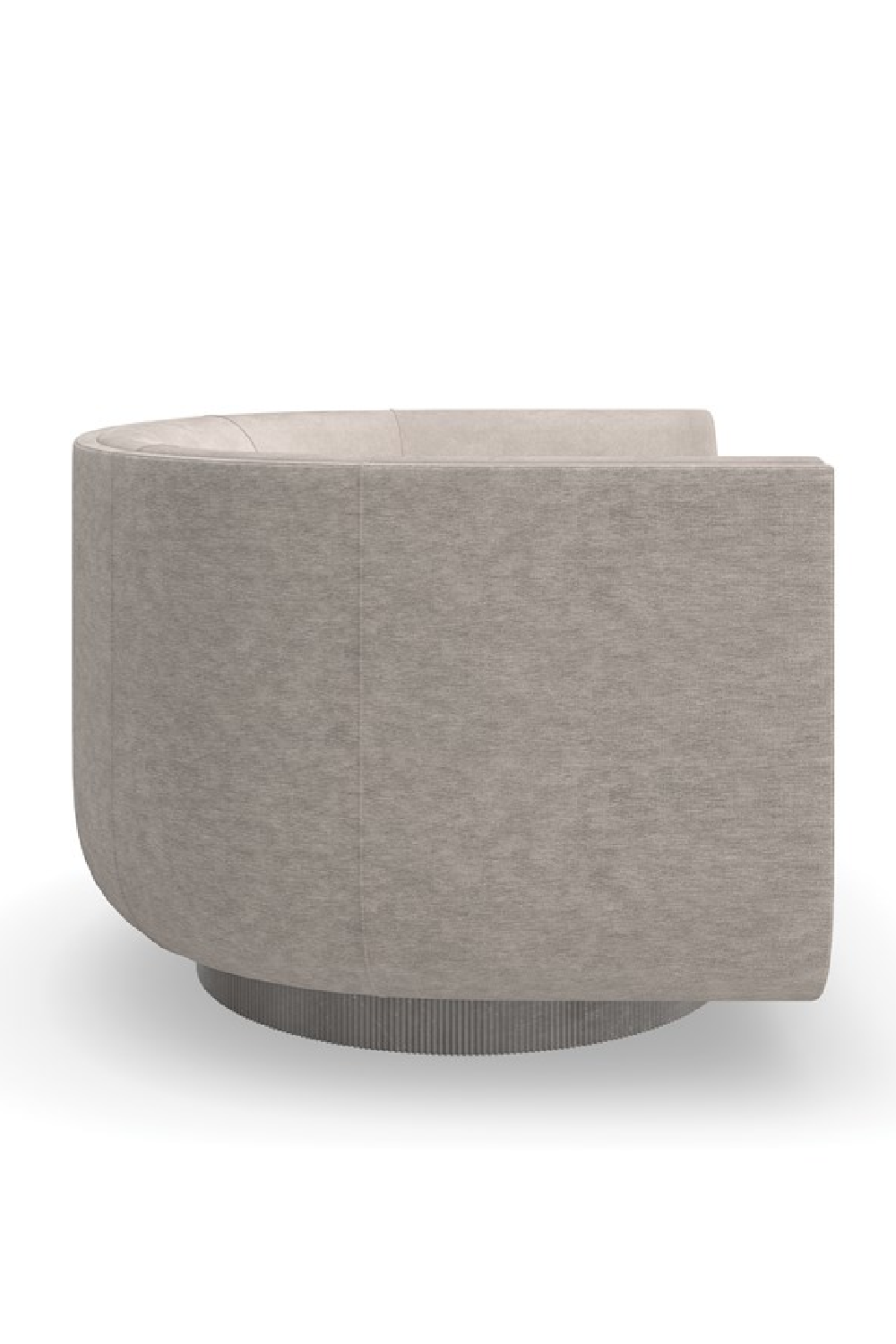 Taupe Velvet Swivel Lounge Chair | Caracole Clipper | Caracole.eu.com