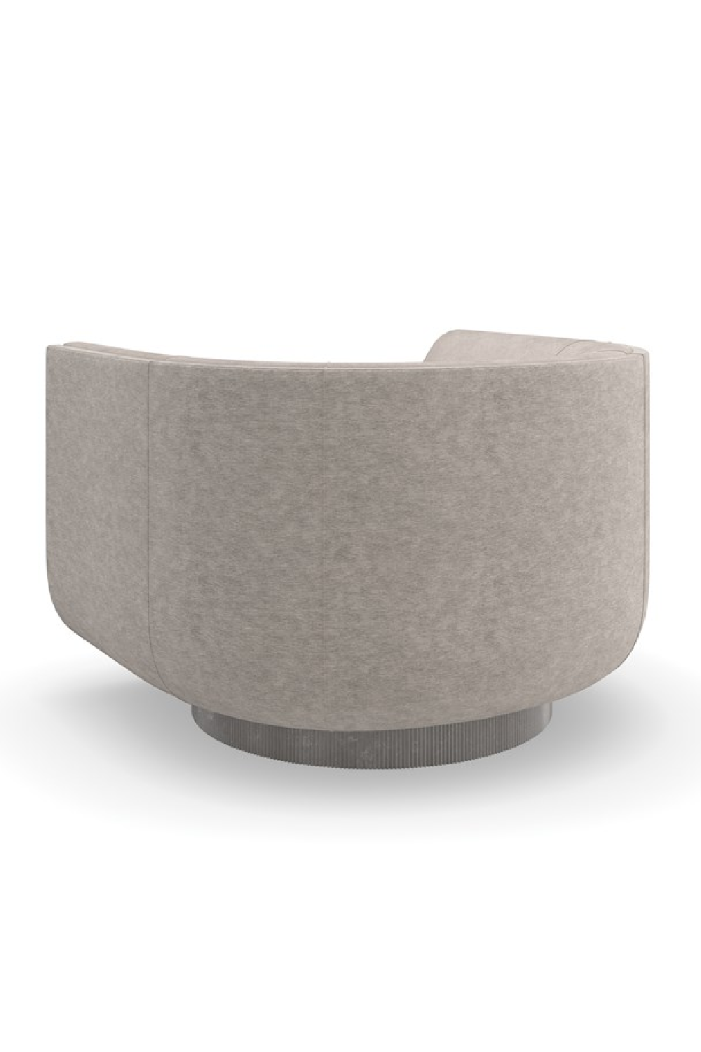 Taupe Velvet Swivel Lounge Chair | Caracole Clipper | Caracole.eu.com