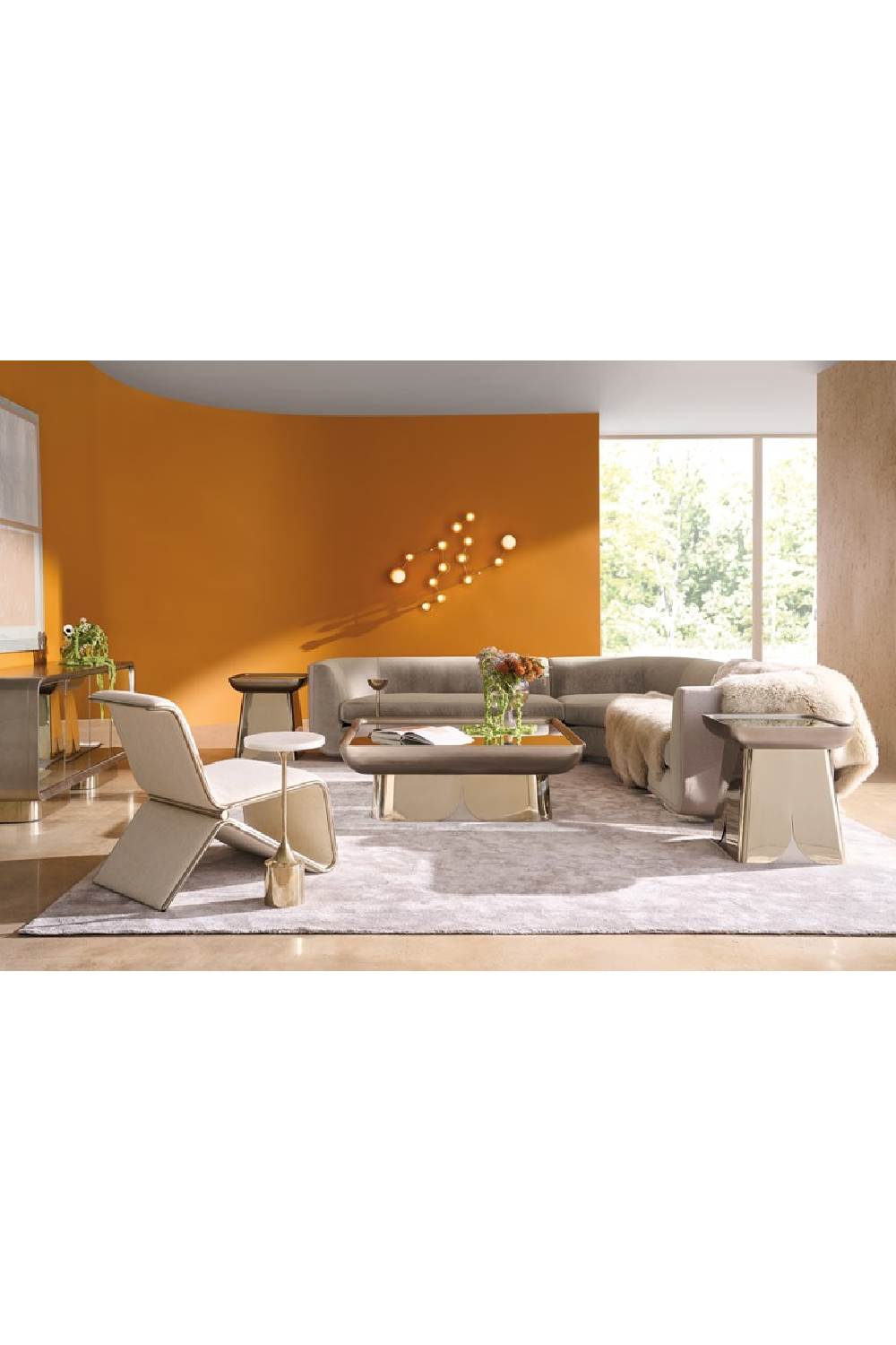 Modern Sculptural Lounge Chair | Caracole Parallax | Caracole.eu.com