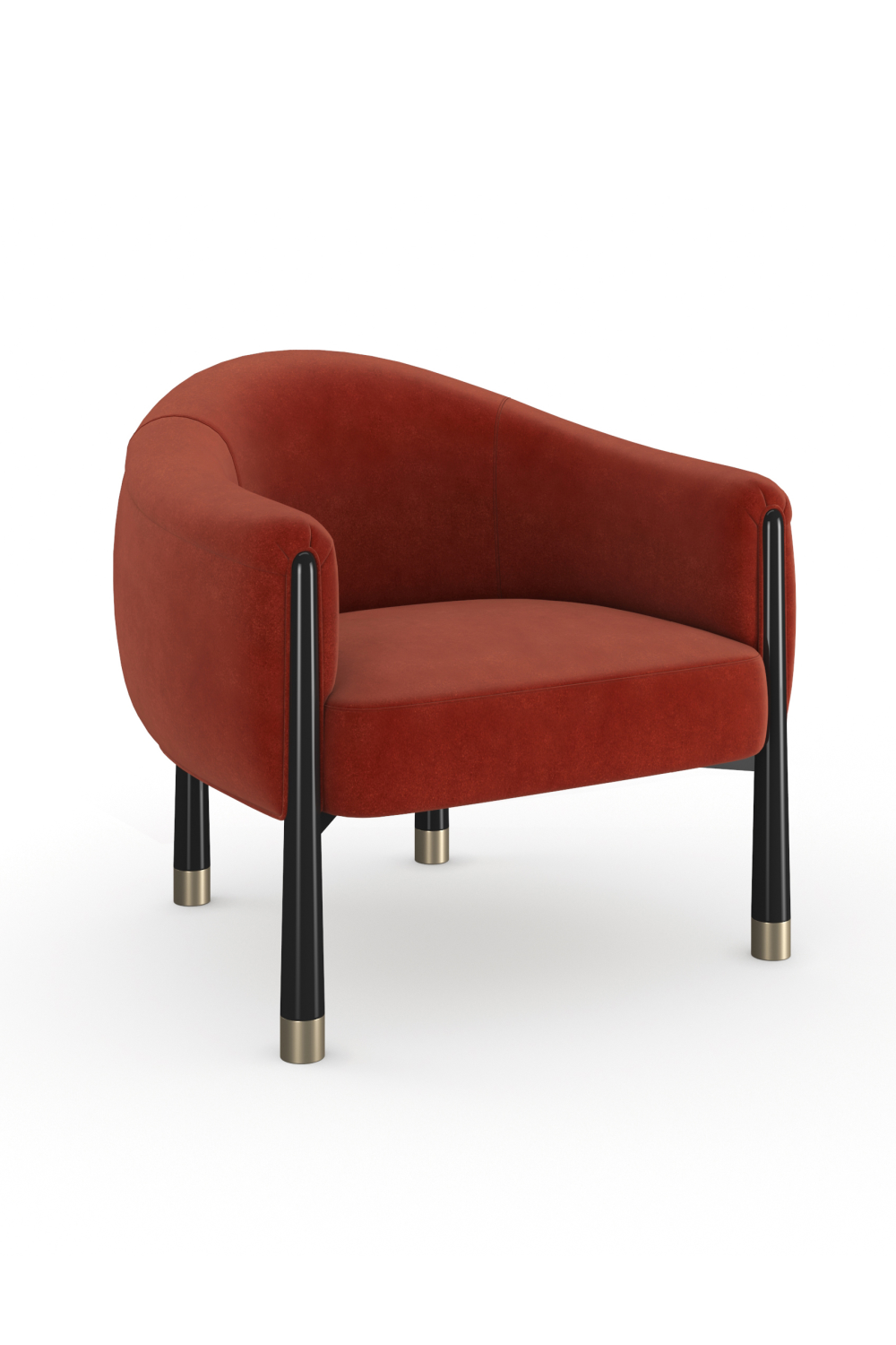 Red Velvet Accent Chair | Caracole Baton | Caracole.eu.com
