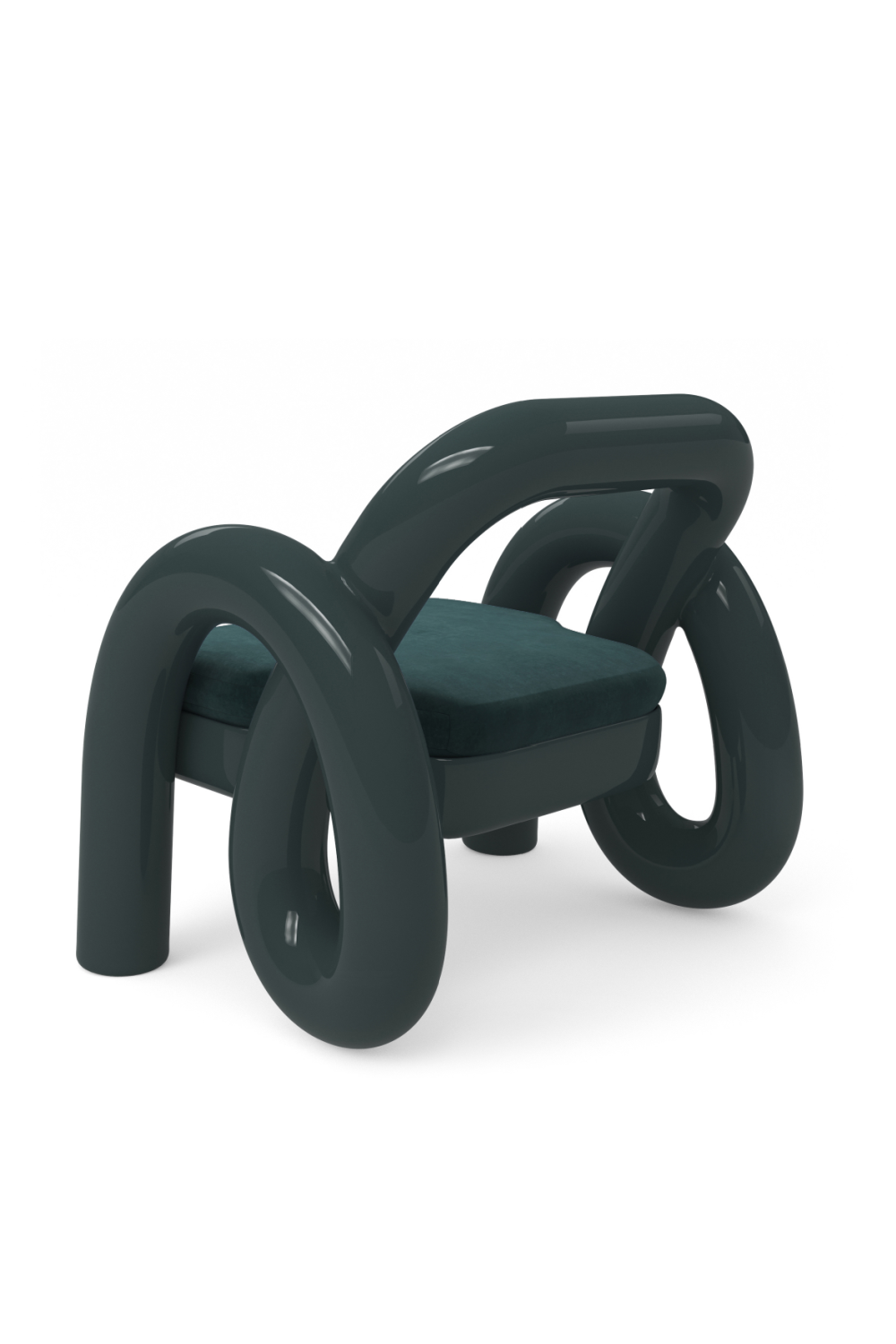 Glossy Twisted Accent Chair | Caracole Gelee | Caracole.eu.com
