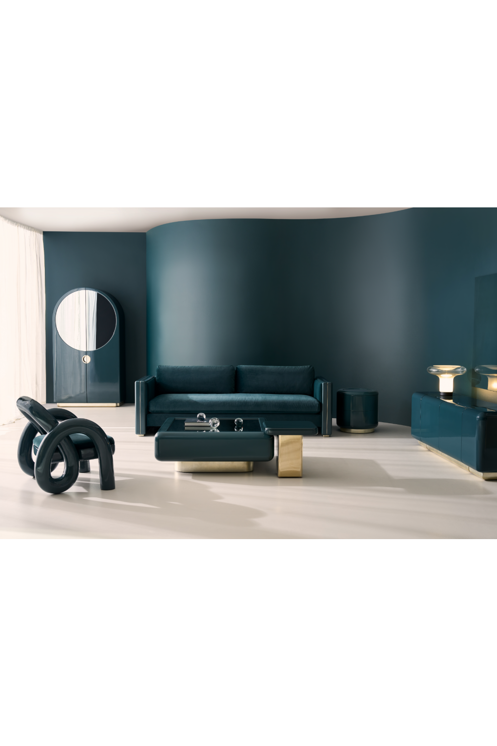 Glossy Twisted Accent Chair | Caracole Gelee | Caracole.eu.com