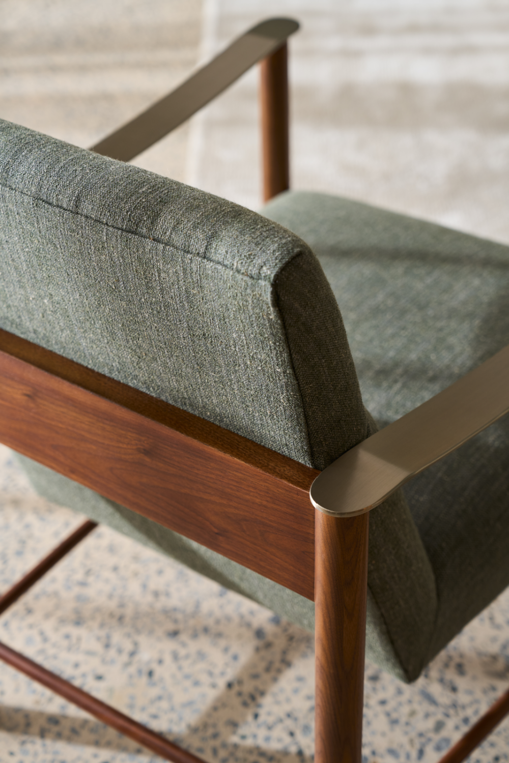 Eucalyptus Linen Accent Chair | Caracole Slant | Caracole.eu.com