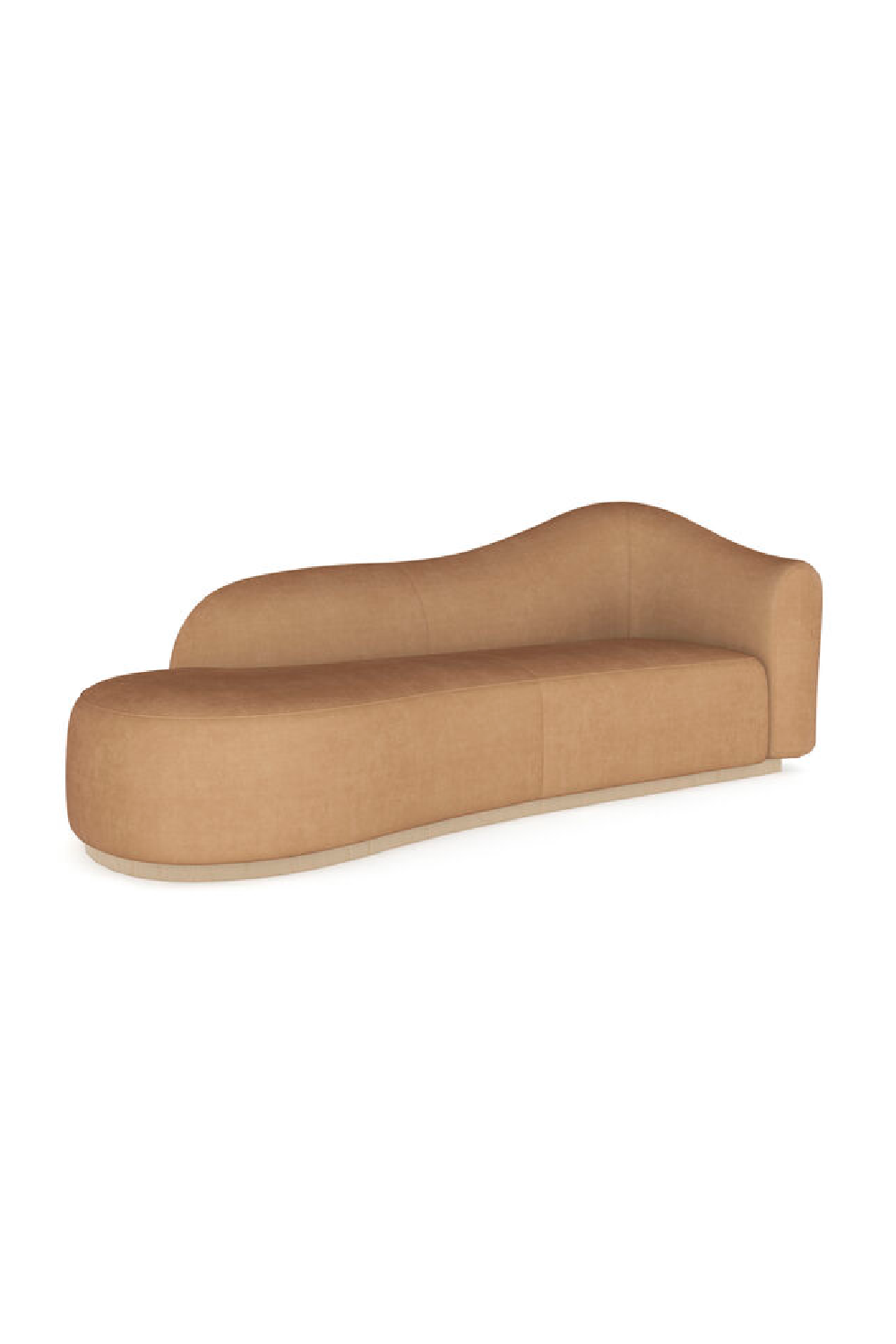 Light Brown Velvet Chaise Longue | Caracole Kalahari | Caracole.eu.com