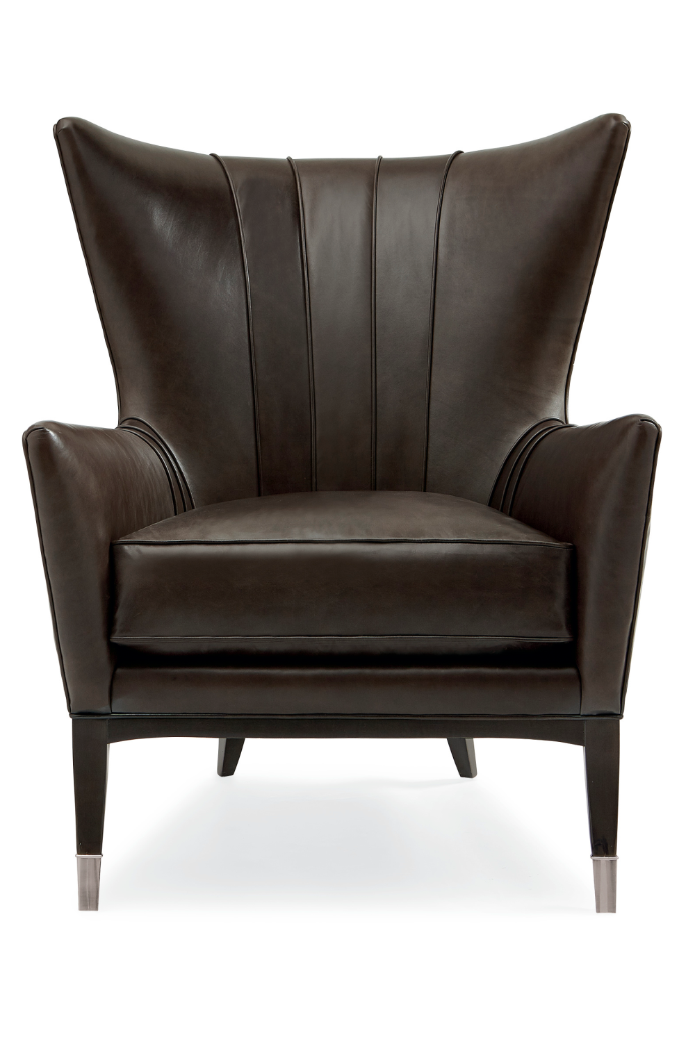 Brown Leather Wingback Chair | Caracole So Welt Done | Caracole.eu.com